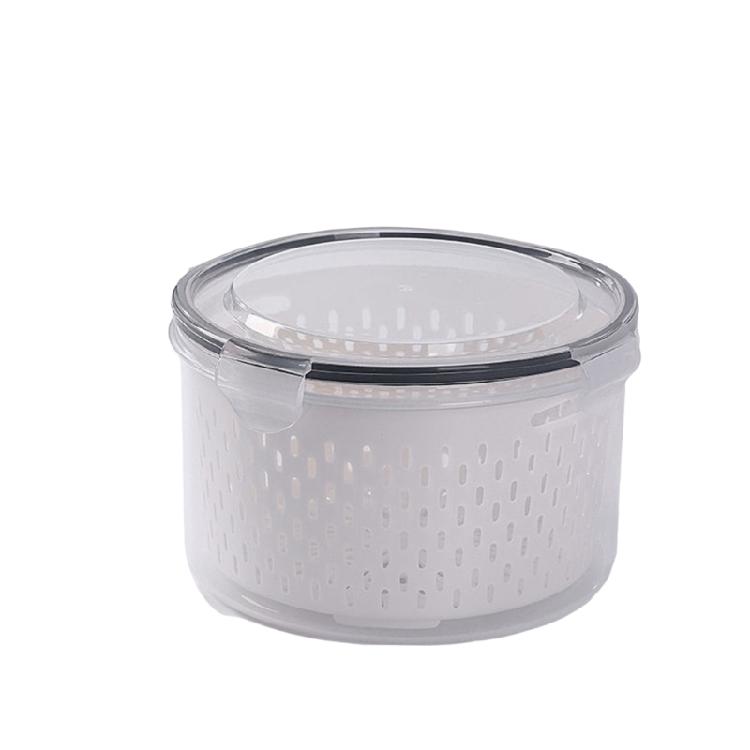 Abtropfkorb zur Lebensmittelaufbewahrung Praktische Kühlschrank-Frischhaltebox mit Deckel