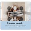 1/3Pcs Bathroom Corner Storage Rack Shampoo Holder Strong Load-bearing Large Capacity Lotion Storage Holder with Suction Cup