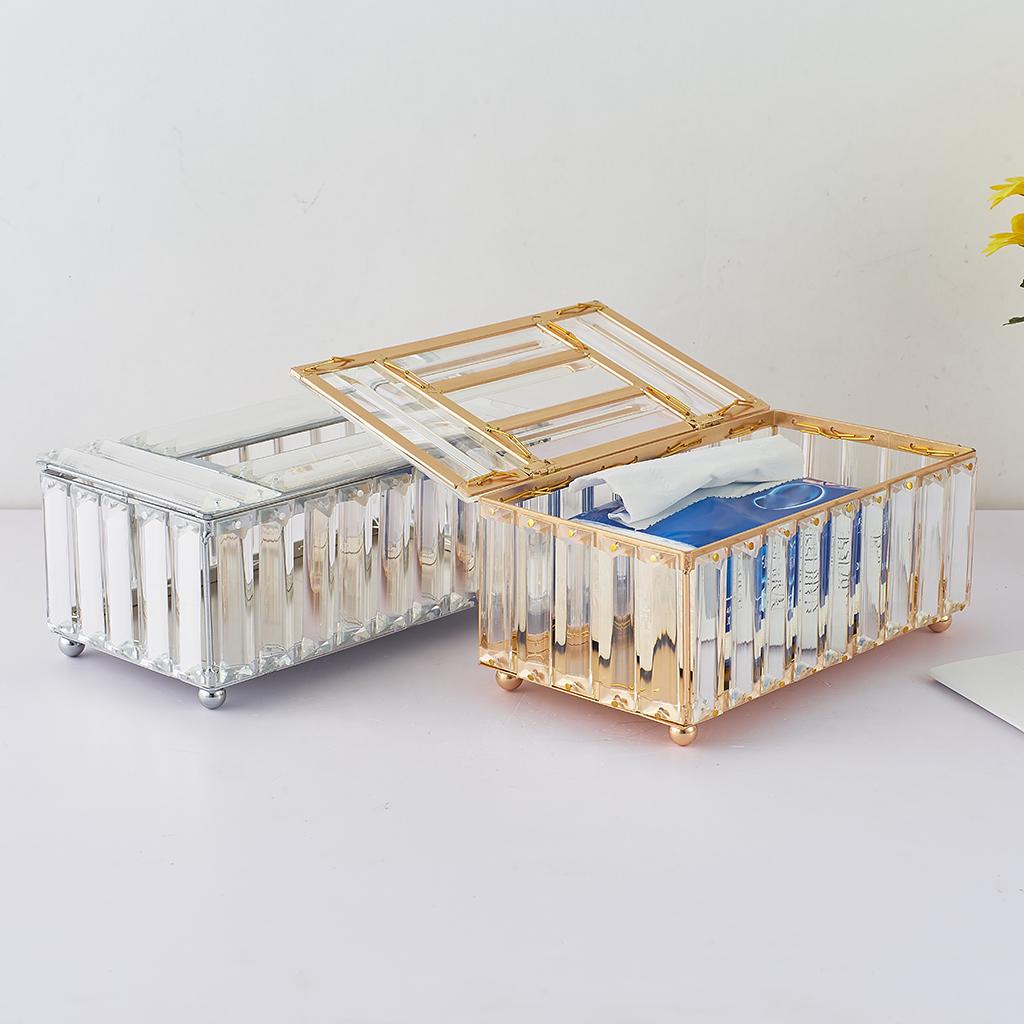 Suport pentru cutie de șervețele faciale cu design de lux Crystal Cub Dispenser de șervețele Dormitor Birou Hotel Cafe Cafenea Bar