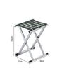 Extra Thick Folding Stool with Backrest for Outdoor Camping and Fishing