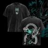 Heißer Anime Kaiju Nein. 8 Hibino Kafka Print T-Shirt Herren Kurzarm Kleidung Baumwolle T-Shirt Retro Gewaschenes T-Shirt Männlich Manga Oberteile