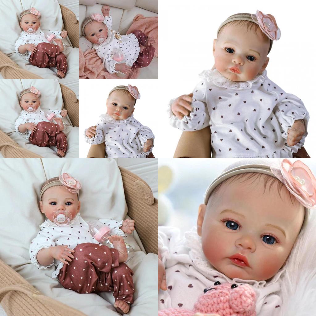 Bambola Reborn in Silicone 46cm Con Caratteristiche Realistiche Per Collezionisti E Regalo