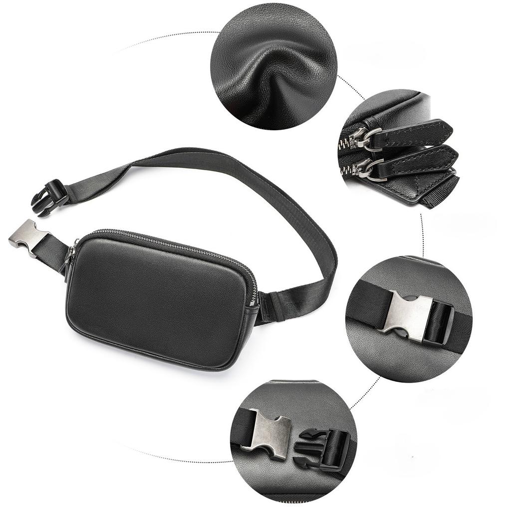 All-purpose Crossbody Leather Casual Trendy Shoulder Bag with Multiple Functions and Portability for The Waist.