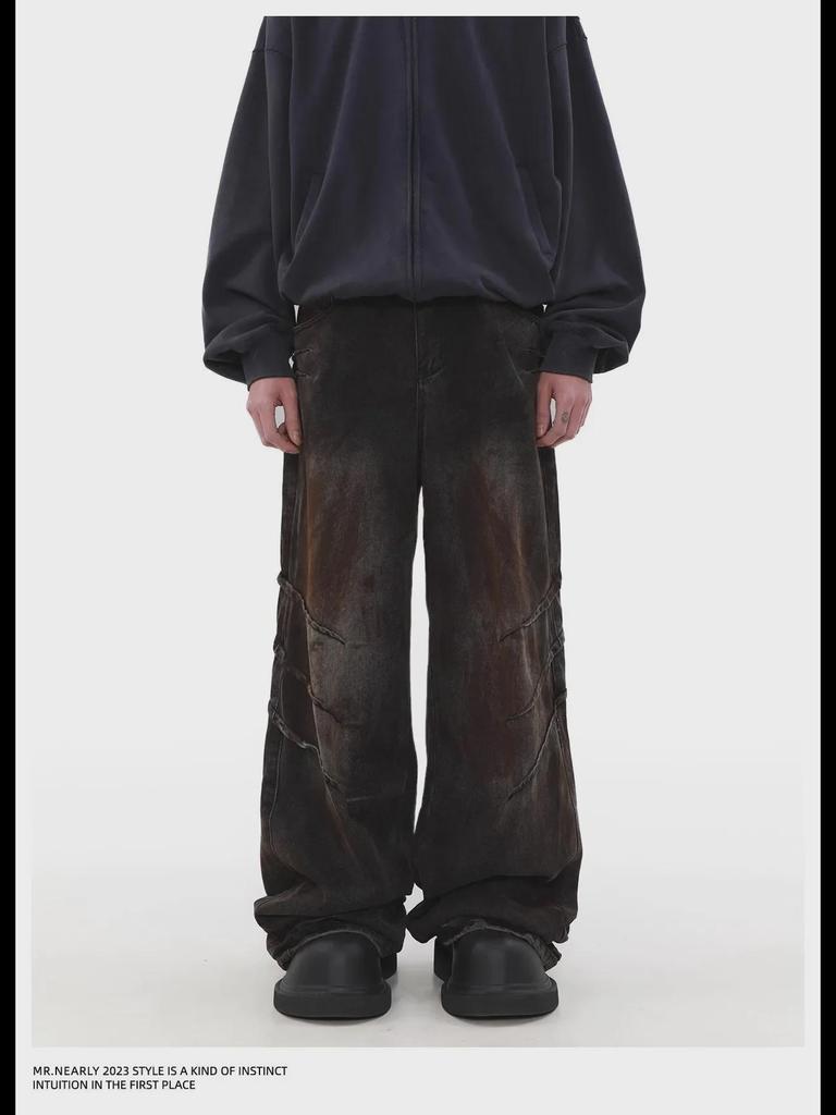 Jean ample à coupe droite pour homme: Design Américain Vintage High Street