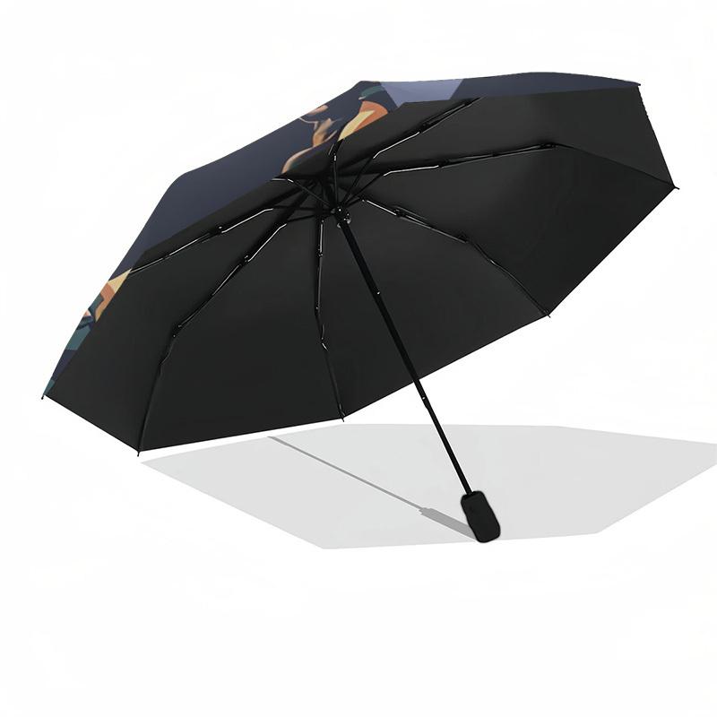 1pc Michael Joseph Jackson Automatic Folding Umbrella, Portable Collapsible Design, Casual Outdoor Accessory L1127023