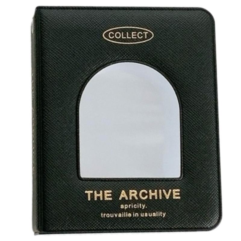 Small Card Collector Binder Holds 40 Cards with Showcases Cover 3Inch Photocard Holders Album Photo Organizers Book