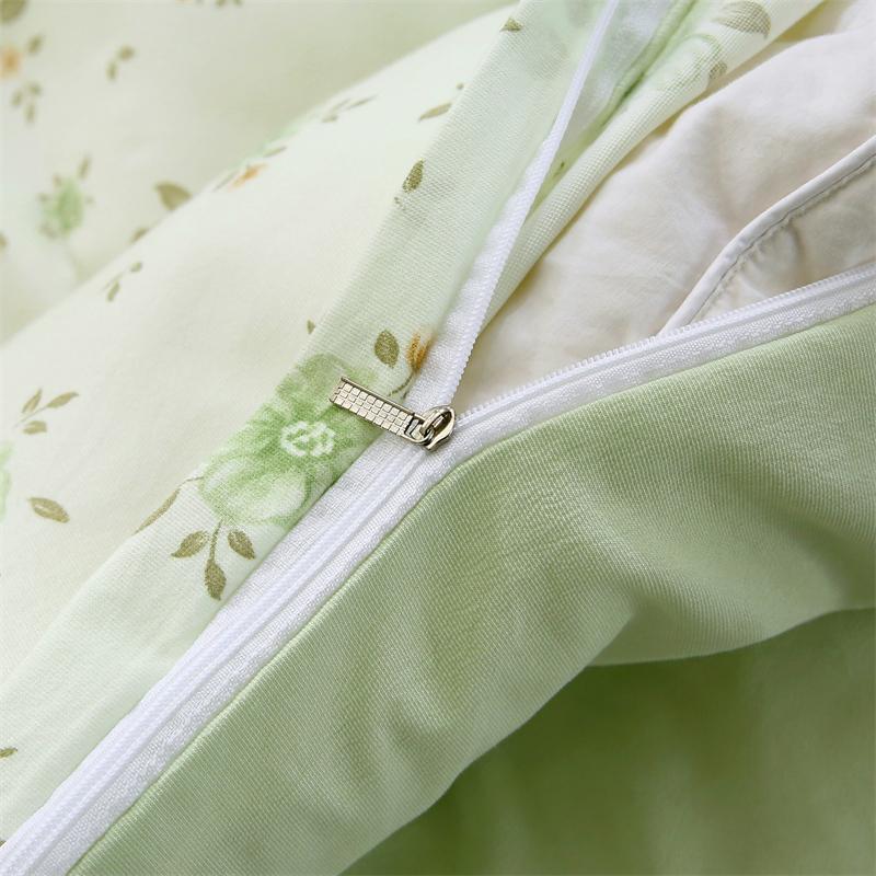 New Spring Duvet Cover Class A Double Yarn Printed Knitted Cotton 3-4 Piece Quilt Bed Sheet Pillowcase Small Fresh Bedding