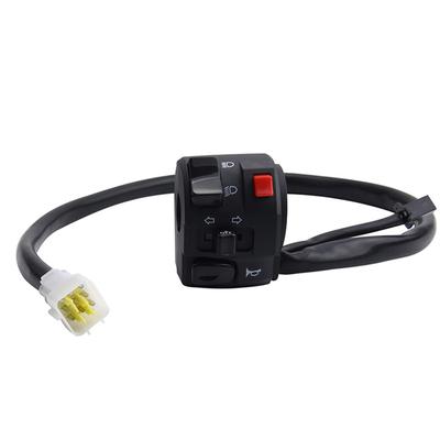 REYLNXR Motorcycle Steering Wheel Switch Left Side 7/8 Inch 22mm Handle Retrofit High Beam