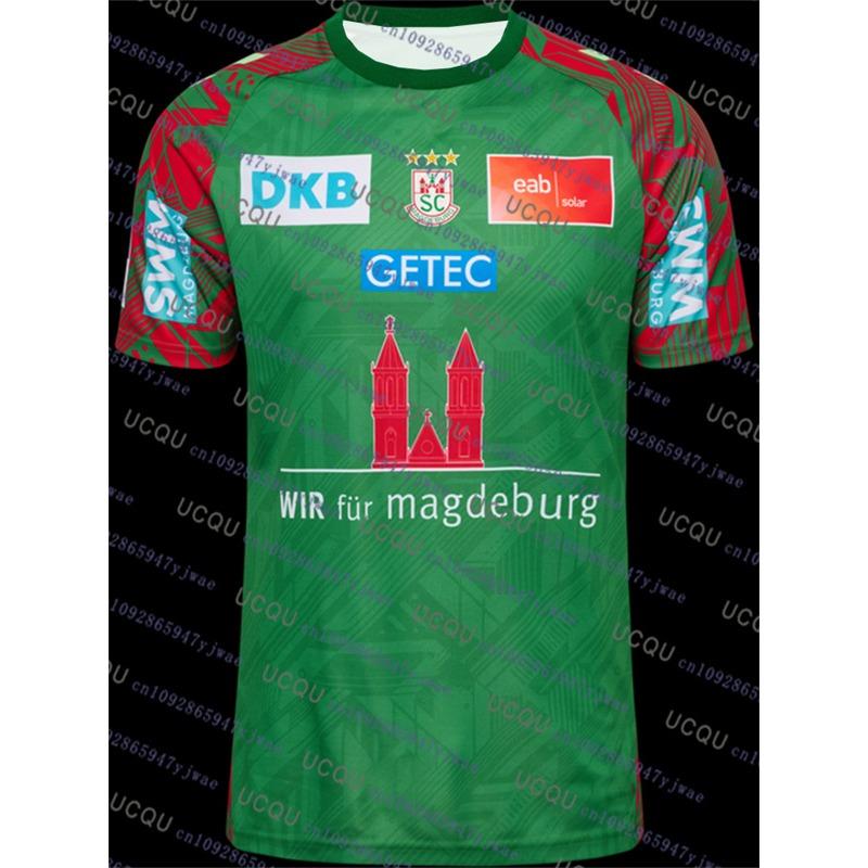 2026 Мужская детская спортивная одежда SC Magdeburg Гандбольная форма Оверсайз Тренировочная униформа для гандбола Унисекс Спортивная пляжная футболка XXS
