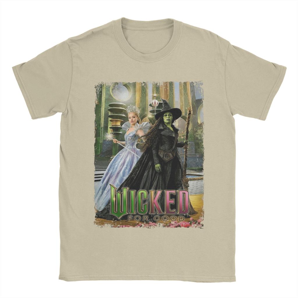Aesthetic Wicked For Good Movie T Shirt Unisexs 100 Cotton Novelty TShirt Crewneck Tee Shirt Short Sleeve Tops Plus Size