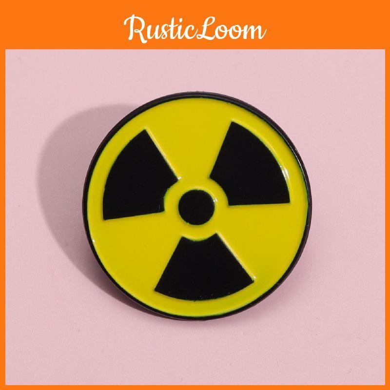 Creative Radiation Geometric Sign Brooch Durable Alloy Pin For Accessories Fashionable