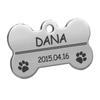 Medagliette Personalizzate per Cani Gatto Cucciolo ID Nome Collare Targhetta Ciondolo Accessori per Animali Osso/Zampa Glitter