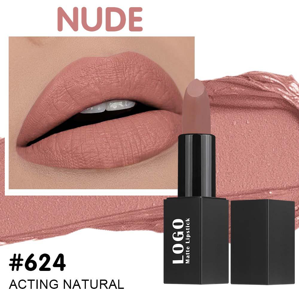 No Logo Waterproof Matte Lipstick: Long-lasting, Sweatproof Color. 3.8g