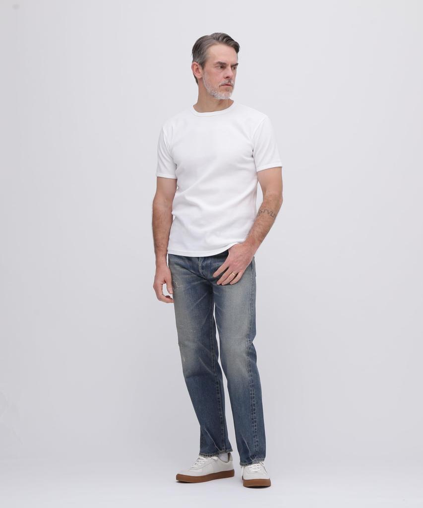 AVIREX DAILY MINI WAFFLE CREW NECK T-SHIRT 6143150 XL White