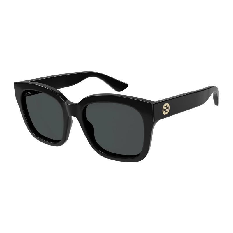 GUCCI Double G logo on side plate frame square sunglasses women's black