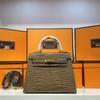 Europese & Amerikaanse Retro Krokodillenpatroon Kelly Enkelbandige Crossbody Tas: High-End, Modieuze, Lichte Luxe Handtas voor Dames