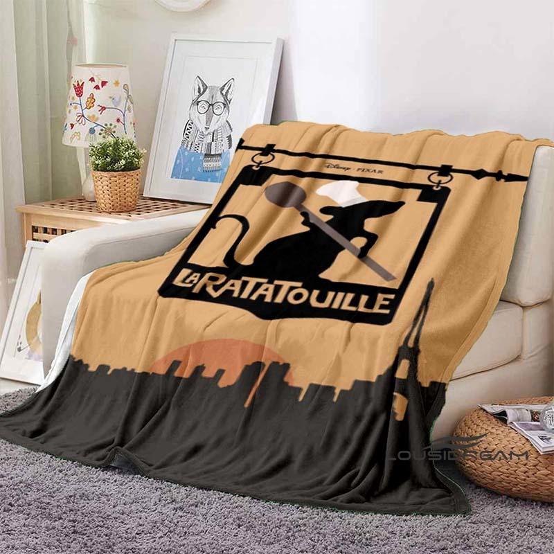 Coperta in flanella del cartone animato Ratatouille, calda e morbida per la primavera, adatta sia per uomini che per donne, bellissima coperta per il soggiorno,