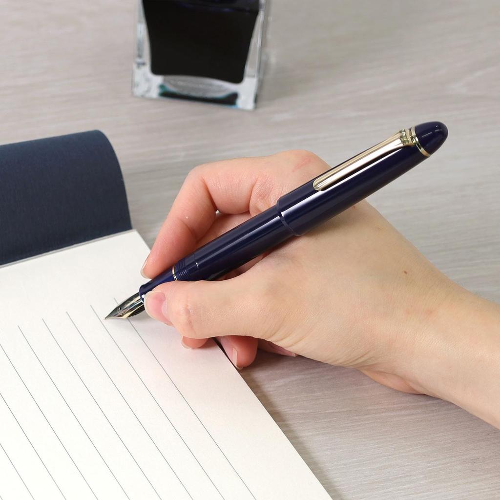 Sailor Profit Casual L Fountain Gold Clear Medium Fine Made In Pen, Trim, Blue, Point, Japan, 11-0820-340