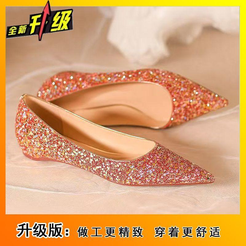 Нишевые высококлассные туфли-лодочки с мелким вырезом и плоской подошвой для женщин новые удобные остроносые туфли для женщин на весну и лето 40 3240₽