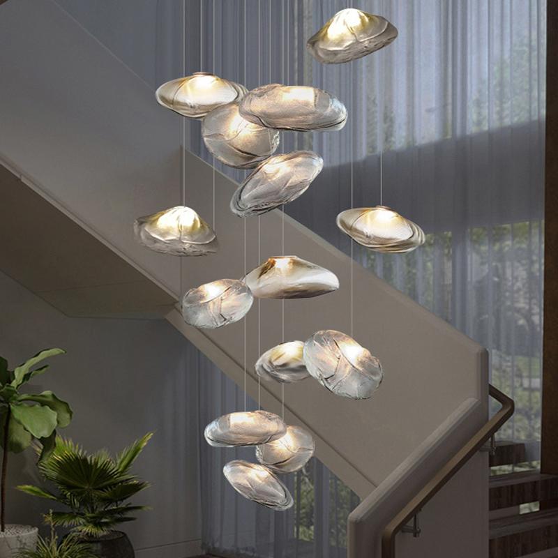 Modern Stair chandelier Pendant lights indoor lighting iling lamp hanging light led Chandeliers for living room indoor lightin