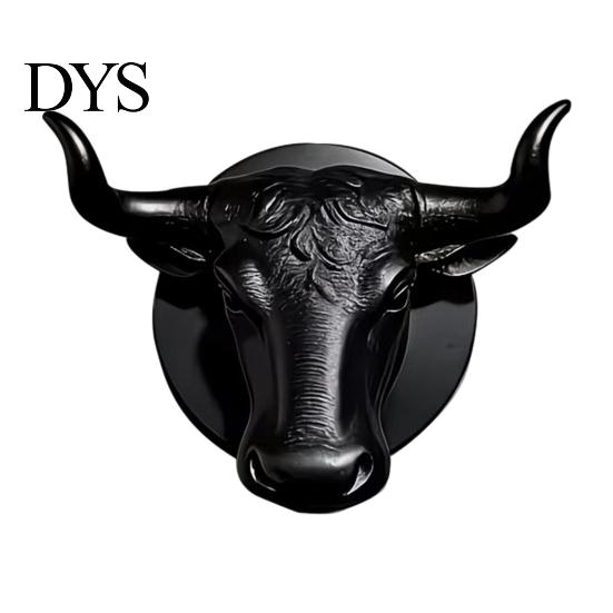 Retro Animal Head Hook Bull Hat Rack, Lightweight Wall-Mount Key Holder, Decorative Coat Creative Entryway Organizer Hook, Hanger for Home Wall