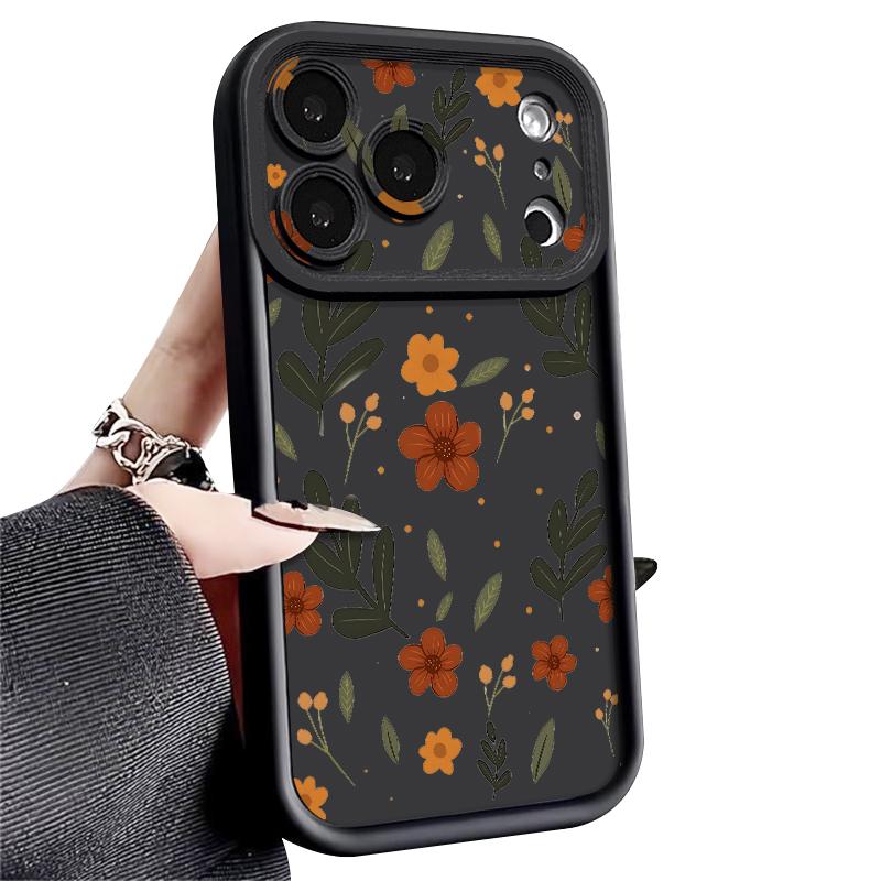 Retro Tropical Leaf Flower Case For iPhone 18 Pro Max Shockproof Bumper Soft Silicone Cover For iPhone 17 16 15 14 13 Pro Max 17E
