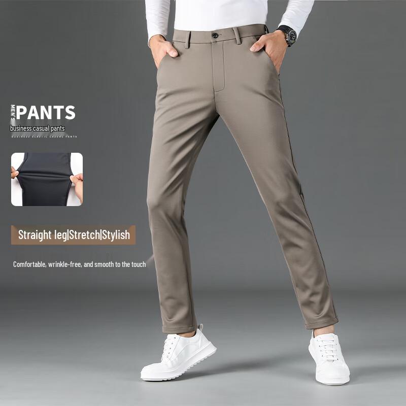 

ROMON Men s Business Casual Straight-Leg Trousers 32 (175/84A)