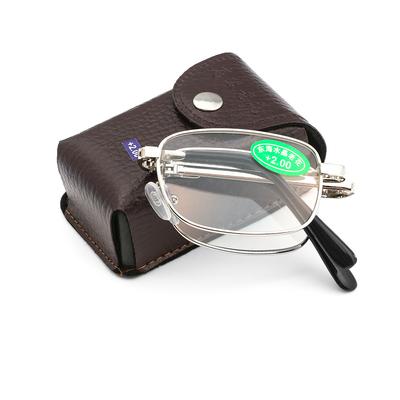 Faltbare Lesebrille Faltbare Alterssichtigkeit Herren Damen Metall Retro Computer Lesebrille Mit Etui 1.0 1.5 2.0 2.5 3.0 3.5 4.0