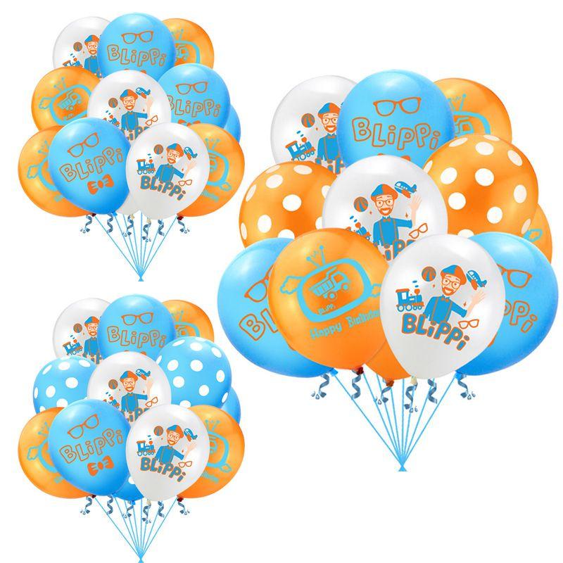 Blippi 12" 12pcs Latex Balloons Party Supplies Decor Kids Birthday Shower Baby