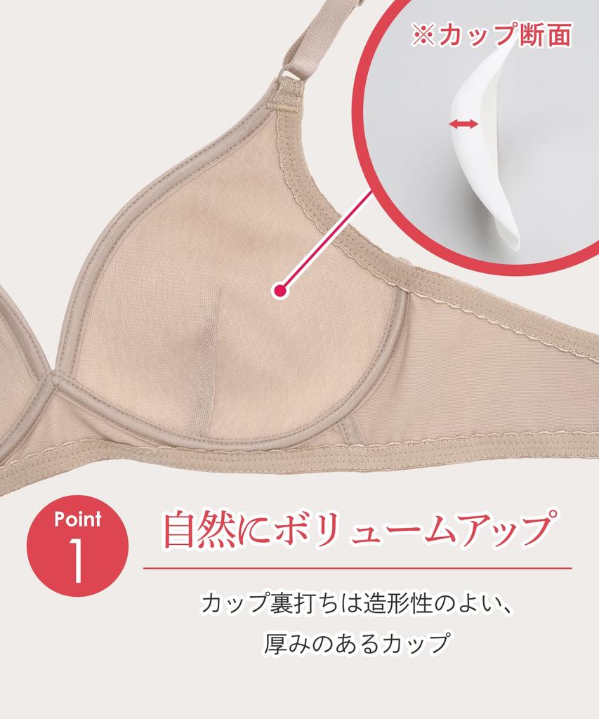 Wireless Opaque and Visible and B KB1521 Wing/Wacoal Bra, Underwear, T-Shirt Bra, AA, A, Cups, Women's, GY, AA65,