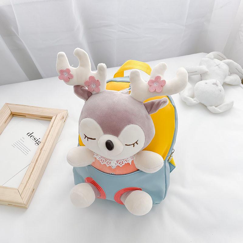 Entzückender Plüsch-Cartoon-Rucksack im koreanischen Stil für Kinder Leichtes, strapazierfähiges Nylon-Design