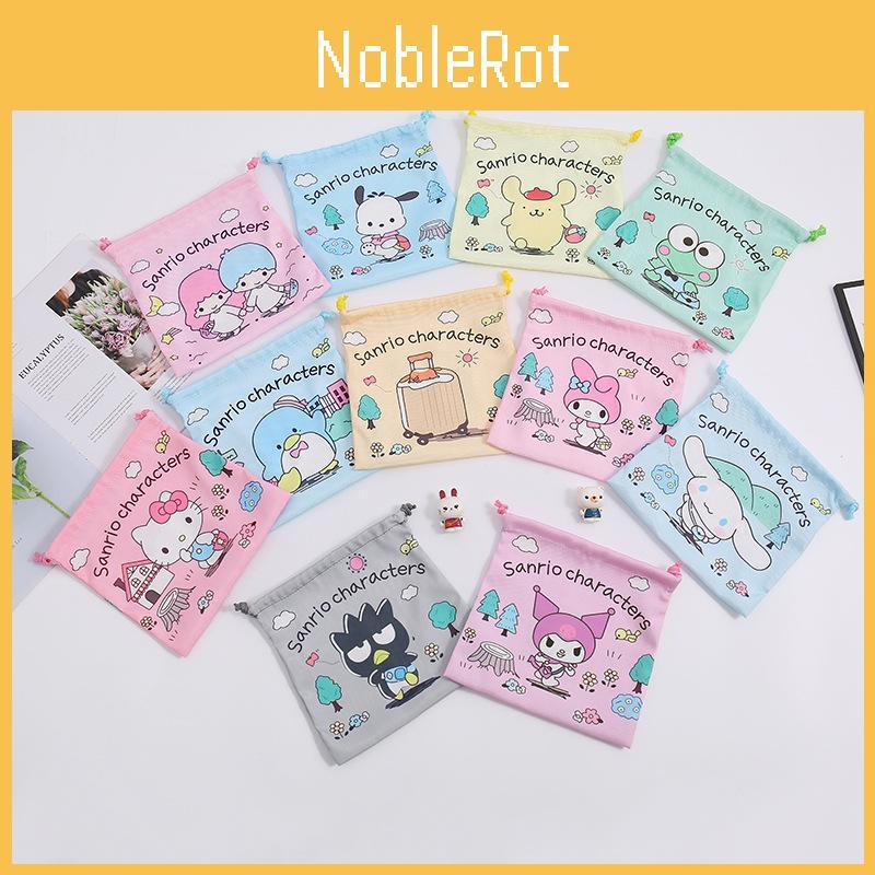 Pom Purin Pom Kordelzug Kosmetiktasche aus Canvas mit Waldtierdrucken