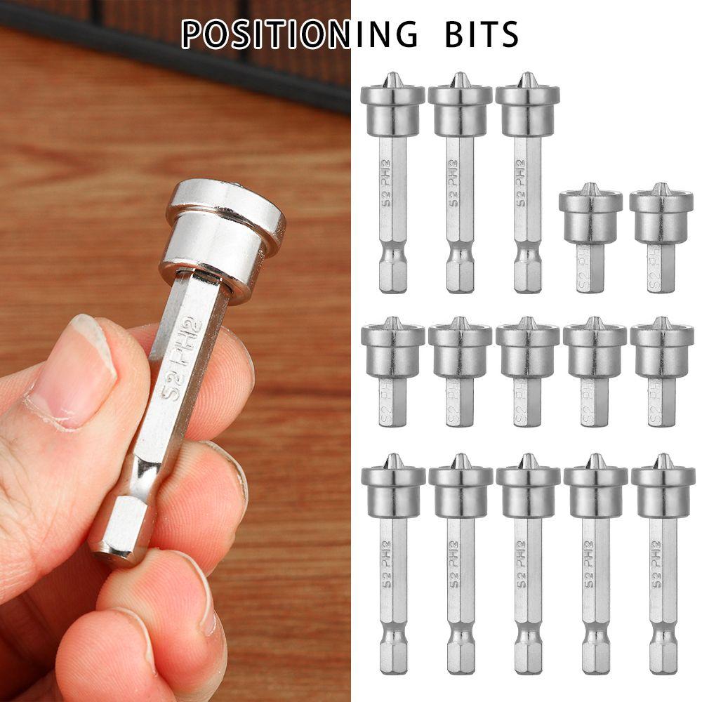 5Pcs/Set Durable Batch Head Woodworking Magnetic Positioning Screwdriver Positioning Bits Screw Nutdrivers 25mm/50mm
