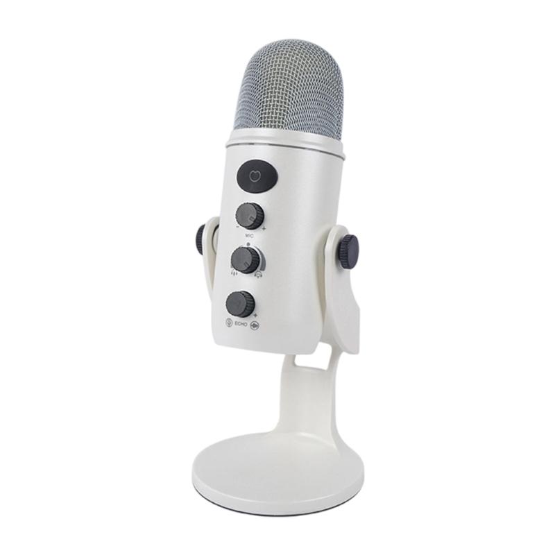 Microphones Condensateur USB Professionnels avec Réduction de Bruit Avancée et Contrôle du Volume Plug and Play pour PC Mobile Gaming Streaming Podcasts