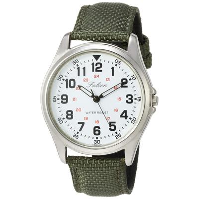 [Q&Q] Men's Analog Waterproof Watch, Khaki QB38-304