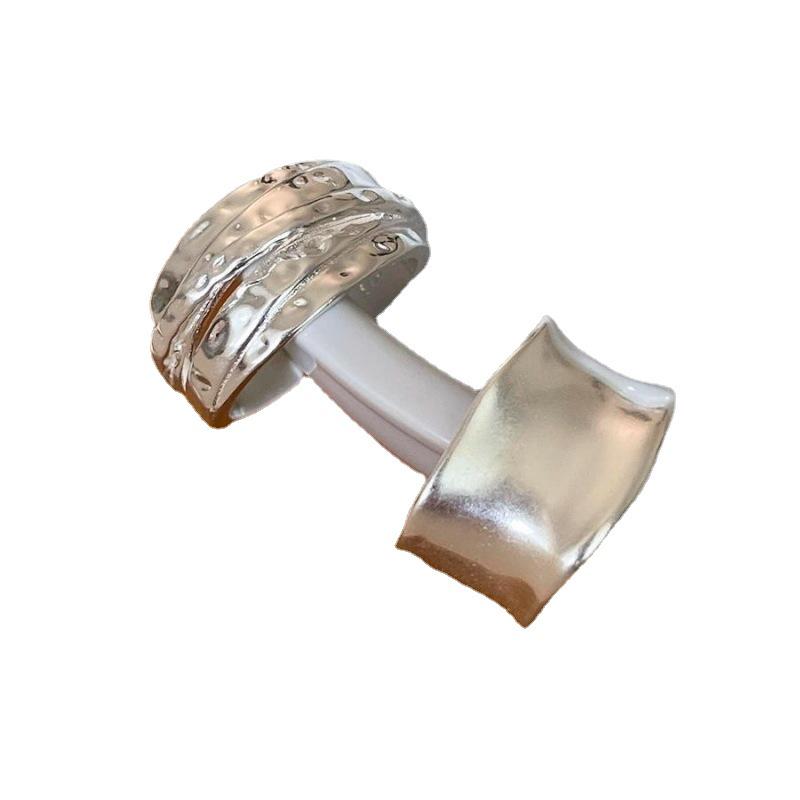 Geometric Lines Open Wrap Ring - S925 Silver Plated for Women