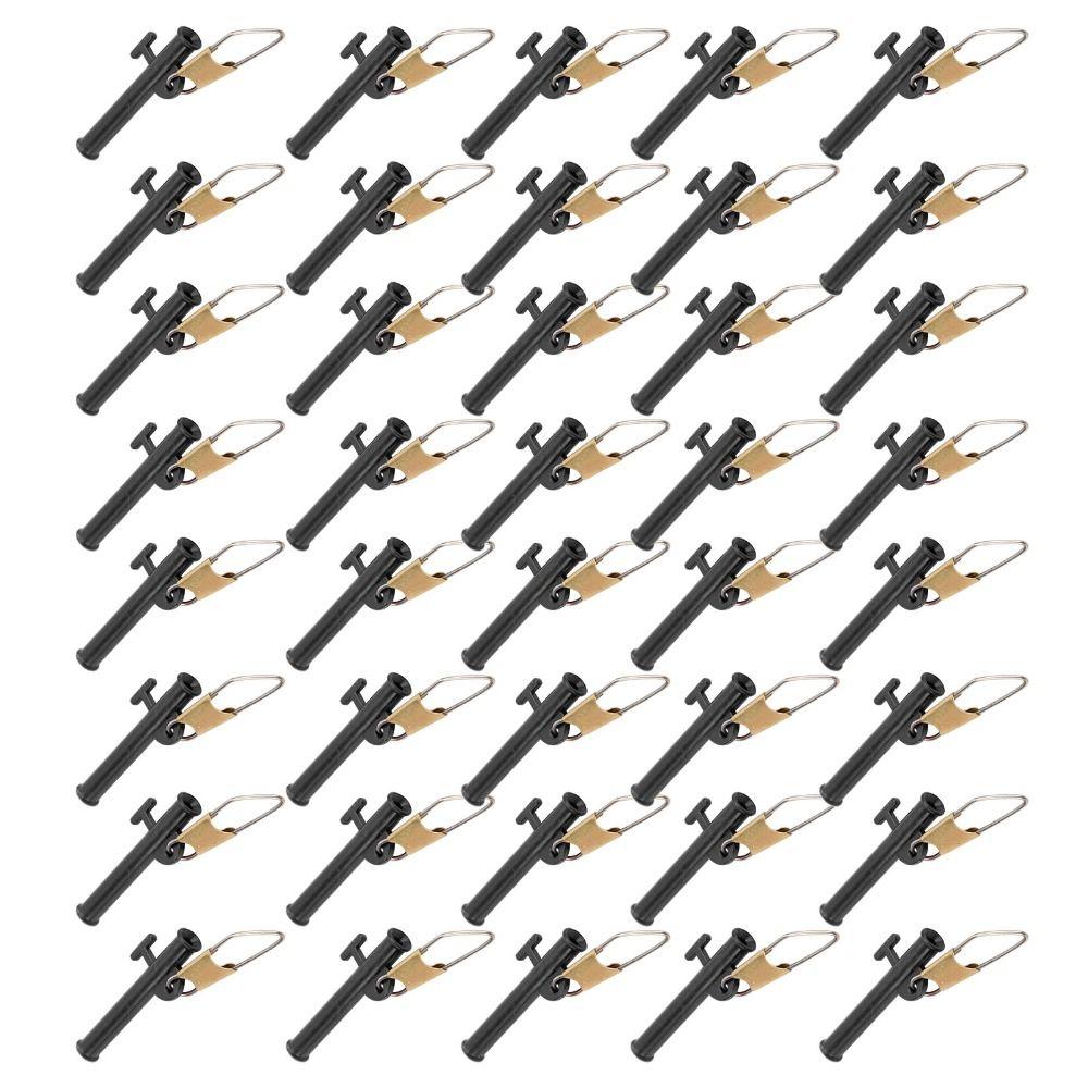 40pcs ABS Fishing Sinker Slides Metal Snaps Red and Black Sinker Slides Fishing Accessories Fishing Weight Sinkers