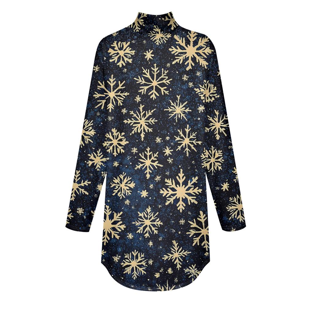 Cămăși de toamnă casual cu mânecă lungă Hanorac cu imprimeu vintage Pulover cu gât înalt