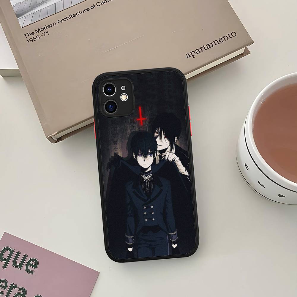 Anime Black Butler Phone Case For iPhone 16e 16 15 14 13 12 11 Pro Max X XS Max Plus Matte Clear