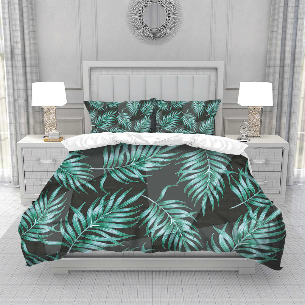 Tropical Hawaii King Queen Duvet Cover Hello Summer Palm Leaf Quilt Cover Exotic Bedding Set 2/3pcs Polyester Comforter Cover