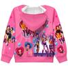 Girls Hoodie 3D Cartoon Jacket Sweatshirt Music Zip Hooded Long Sleeve Tops