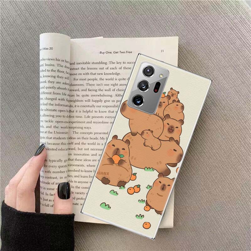

Cute Cartoon Capybara Phone Case For Samsung Galaxy S25 Edge S24 S23 FE S22 S26 Ultra S21 S20 S10 Plus Capa Soft Samsung S26 5G