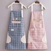 New Breathable Kitchen Apron Polyester Wear-resistant Chef Apron Korean Style Catering Work Clothes for Women Girl