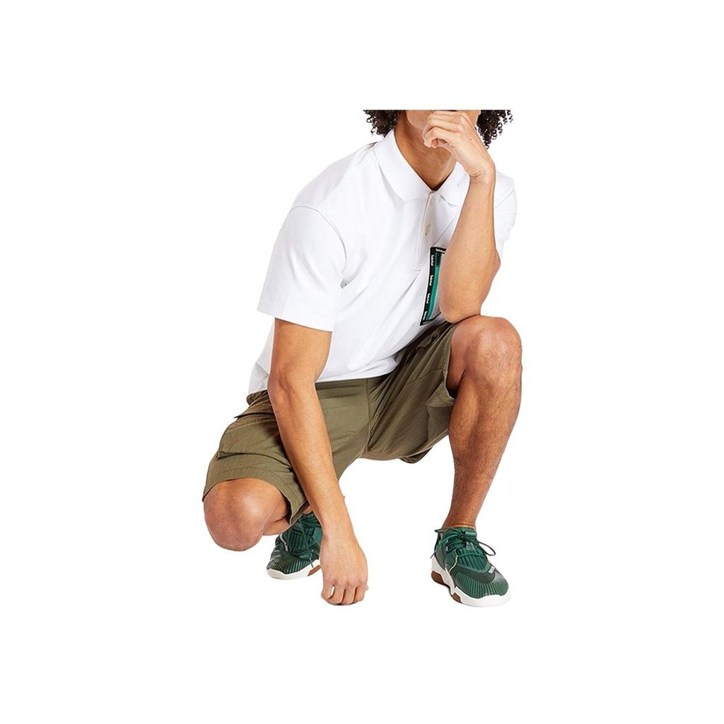 Timberland Zipper Mesh Pocket Short Sleeve Polo Shirt Men tops White A1ZUE100