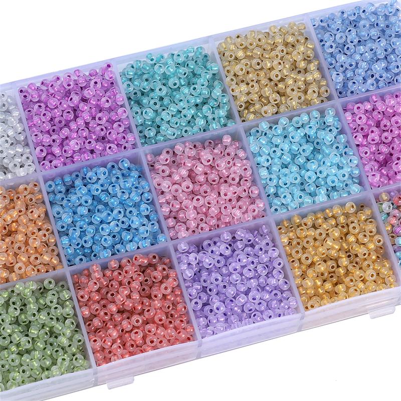 450G Charm Czech Glass Protein Silver Plating Seed Beads DIY Bracelet Necklace For Jewelry Making Accessories