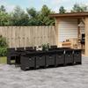 VidaXL 13-piece Garden Dining Set Black Cushions Braided Resin 3277710