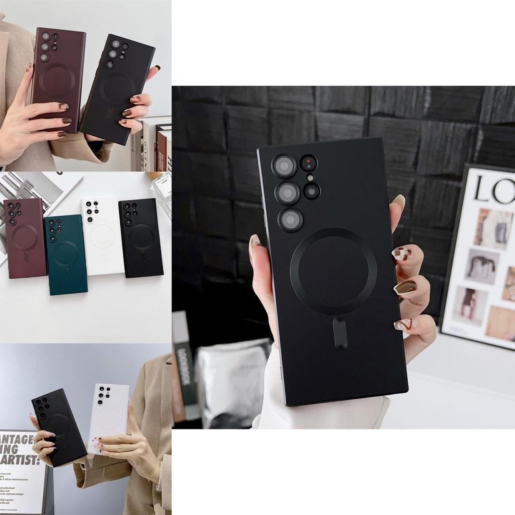 Pro Samsung S21 Ultra Magnetický měkký kryt s matným povrchem a odolností proti nárazu pro elegantní ochranu