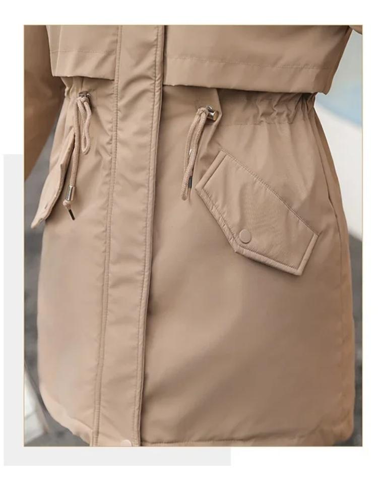 Women Parka Fashion Long Coat Wool Liner Hooded Parkas 2024 New Winter Jacket Slim with Fur Collar Warm Snow Wear Padded Clothes