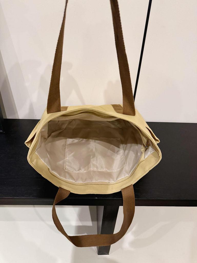 2025 Versatile Canvas Women's Shoulder Bag - Large Capacity Tote for College Students