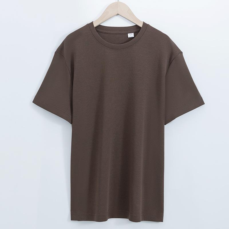 Pure Cotton Short-sleeved T-shirt for Men, Pure Color Loose and Versatile Shoulder-length T-shirt for Women